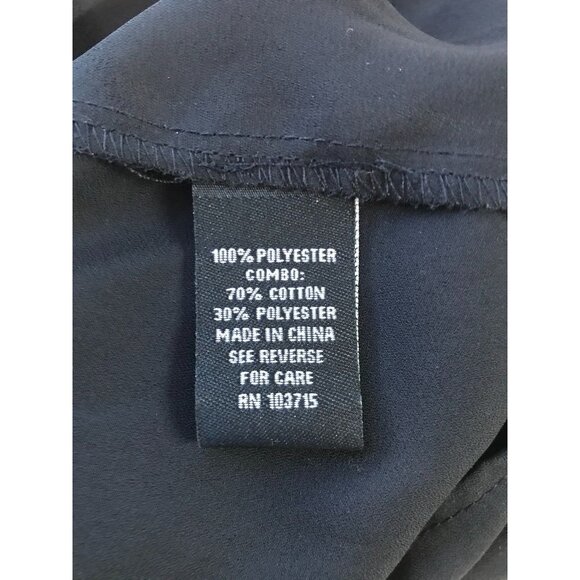 Zac & Rachel Women Black Semi-Sheer Cut Out Top in Black - Size 2X - Picture 5 of 6